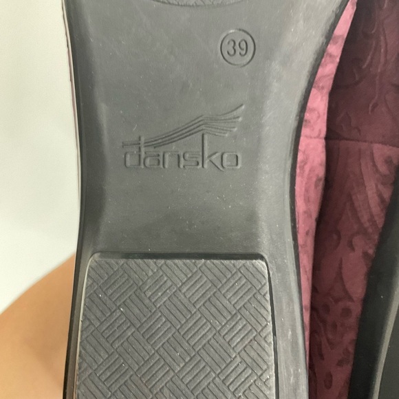 Dansko Oksana Maroon Skip On Shoes Size 39 - Picture 7 of 7